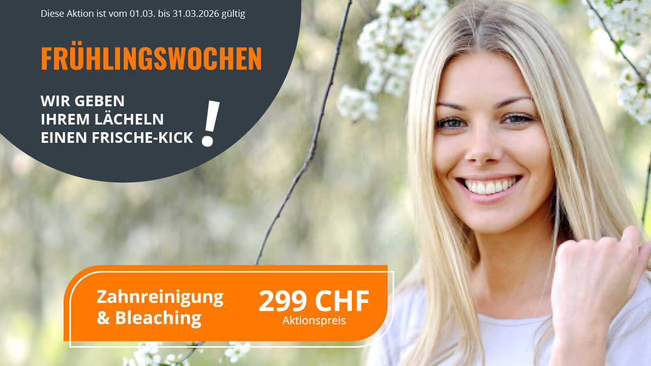 Frühjahrswochen - Zahnreinigung kombiniert mit Bleaching